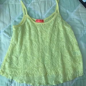 Lace pattern see through top shirt